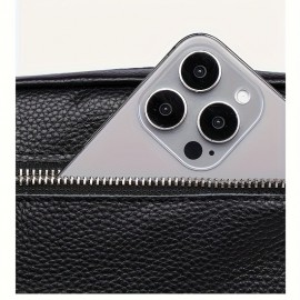 Women'S Genuine Leather Crossbody Bag - Large Capacity Retro Square Handbag with Detachable Strap, Golden-Tone Hardware & Zipper Closure, Elegant White/Black/Coffee/Green/Blue 