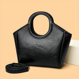 Burgundy/Black/Olive Green/Coffee Brown/Light Brown/Ivory Vintage Women's Shoulder Bag - Stylish Casual Shopping Handbag with Detachable Strap