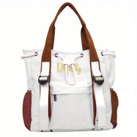 Fashionable Large Capacity Women'S Tote Bag, Multifunctional Storage Commuting Crossbody Bag with Custom Embroidery. Ideal As a Birthday Gift for Family And Friends Or a Mother'S Day Present.