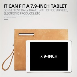 Vintage Genuine Leather Briefcase - Retro A4 Document Holder, Stylish Shoulder & Crossbody Bag for Men, Deep Brown Crazy Horse Leather with Golden Buckle, Perfect for Daily Commute & Professional Use, Leather Purse