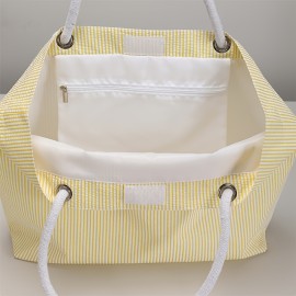 Women's Customizable Personalized Name/Text Handbag - Large Capacity Lightweight Tote Bag with Zip Closure, Pastel Pink (Custom Colors available) - for Commuting, Travel, Work, Everyday Use