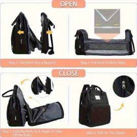 Personalized Embroidery Diaper Bag for Women, Large Capacity Mommy Backpack with Portable Foldable Design, Lightweight Travel Bag with Stroller Straps, Custom Name for Maternity, Hospital, Vacation, Outing