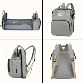 Personalized Embroidery Diaper Bag for Women, Large Capacity Mommy Backpack with Portable Foldable Design, Lightweight Travel Bag with Stroller Straps, Custom Name for Maternity, Hospital, Vacation, Outing